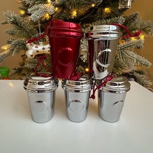 2014 Starbucks holiday ornament set of 5